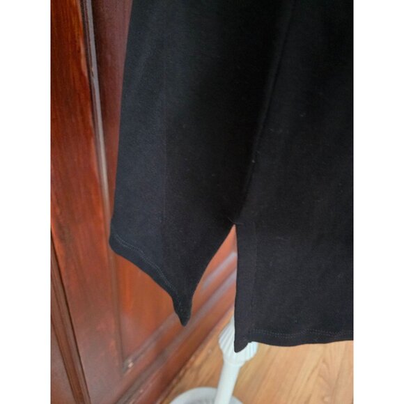 Chicos Black Tunic Top W/Silver Accent Stripes Size 3 (18/20 XL) Short Sleeves - Picture 6 of 8